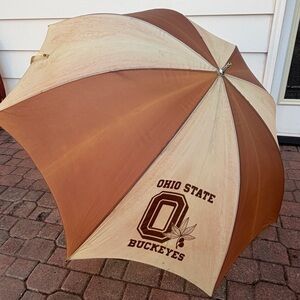 Ohio State Buckeyes Golf Umbrella Brown Vintage